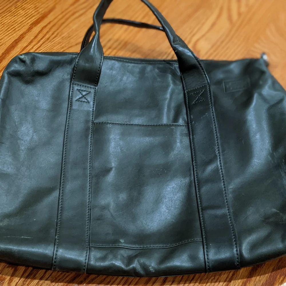 Jack Spade green leather briefcase